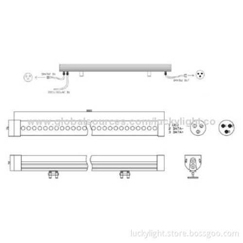 LED Wall Washer Light, 100-240V AC Input, 9W Power Consumption